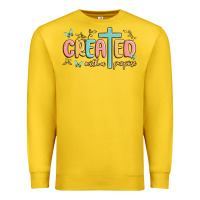 Lemon created with a purpose Premium Sweatshirt - MaliasSmallBusiness