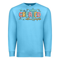 Ocean Blue created with a purpose Premium Sweatshirt - MaliasSmallBusiness