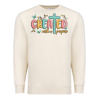 Sandshell created with a purpose Premium Sweatshirt - MaliasSmallBusiness