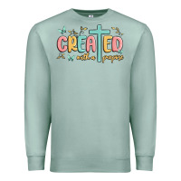 Seafoam created with a purpose Premium Sweatshirt - MaliasSmallBusiness