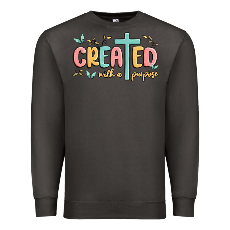Created With A Purpose Premium Sweatshirt by MaliasSmallBusiness | Teevron