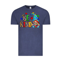 Vintage Denim be kind autism gnome Vintage Tee - Zillion Design Studio