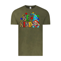 Vintage Olive be kind autism gnome Vintage Tee - Zillion Design Studio