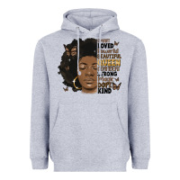 Heather Grey afro woman smart loved powerful Heavyweight Hoodie - MaliasSmallBusiness