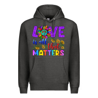 Charcoal Heather Love İs All That Matters Premium Hoodie - BundleAndBundleShop