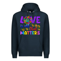 Navy Love İs All That Matters Premium Hoodie - BundleAndBundleShop