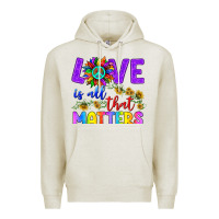 Oatmeal Heather Love İs All That Matters Premium Hoodie - BundleAndBundleShop