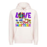 Pale Pink Love İs All That Matters Premium Hoodie - BundleAndBundleShop