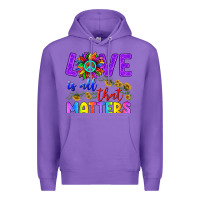 Purple Love İs All That Matters Premium Hoodie - BundleAndBundleShop
