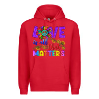 Red Love İs All That Matters Premium Hoodie - BundleAndBundleShop