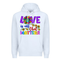 White Love İs All That Matters Premium Hoodie - BundleAndBundleShop
