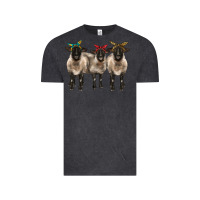 Vintage Black 3 sheeps suffolk ewe with bandana Vintage Tee - BarkalooDesign