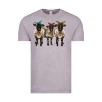 Vintage Zinc 3 sheeps suffolk ewe with bandana Vintage Tee - BarkalooDesign