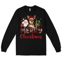 Black merry christmas chihuahua Long Sleeve Tee - JahusDesignShop