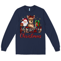 Navy merry christmas chihuahua Long Sleeve Tee - JahusDesignShop
