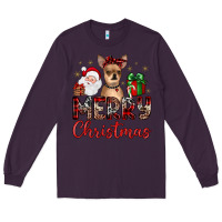 Plum merry christmas chihuahua Long Sleeve Tee - JahusDesignShop