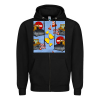 Black bulldozer seamles pattern Zipper Hoodie - BundleAndBundleShop