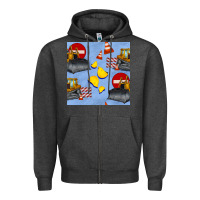 Bulldozer Seamles Pattern Zipper Hoodie | Teevron