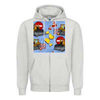 Dove Grey bulldozer seamles pattern Zipper Hoodie - BundleAndBundleShop