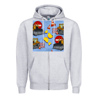 Heather Grey bulldozer seamles pattern Zipper Hoodie - BundleAndBundleShop