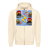 Sandshell bulldozer seamles pattern Zipper Hoodie - BundleAndBundleShop
