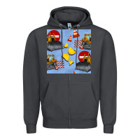 Smoke bulldozer seamles pattern Zipper Hoodie - BundleAndBundleShop