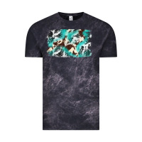 Cloud Black Cowhide Background Western Vintage Tee - texasbilliewilder