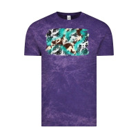 Cloud Purple Cowhide Background Western Vintage Tee - texasbilliewilder