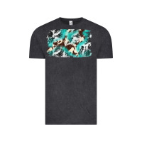 Vintage Black Cowhide Background Western Vintage Tee - texasbilliewilder
