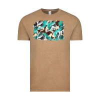 Vintage Coffee Cowhide Background Western Vintage Tee - texasbilliewilder