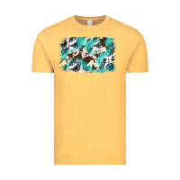 Vintage Mustard Cowhide Background Western Vintage Tee - texasbilliewilder