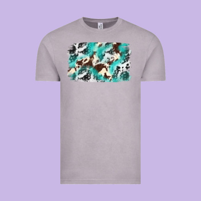 Cowhide Background Western Vintage Tee Designed By Texasbilliewilder