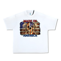 White Made in America 4th of july Urban Heavy Tee - CowGirlArtShop