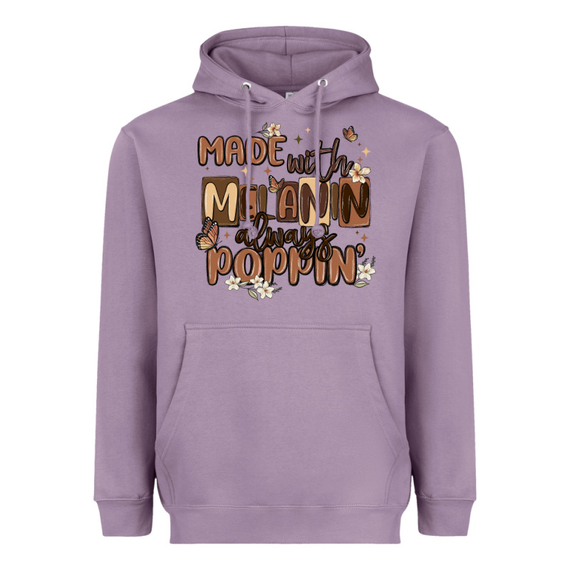 Made With Melanin Always Poppin Heavyweight Hoodie by MaliasSmallBusiness | Teevron