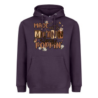 Plum made with melanin always poppin Heavyweight Hoodie - MaliasSmallBusiness
