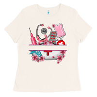 Bone custom name nurse hat and elements Ladies Tee - AdoDesignShop