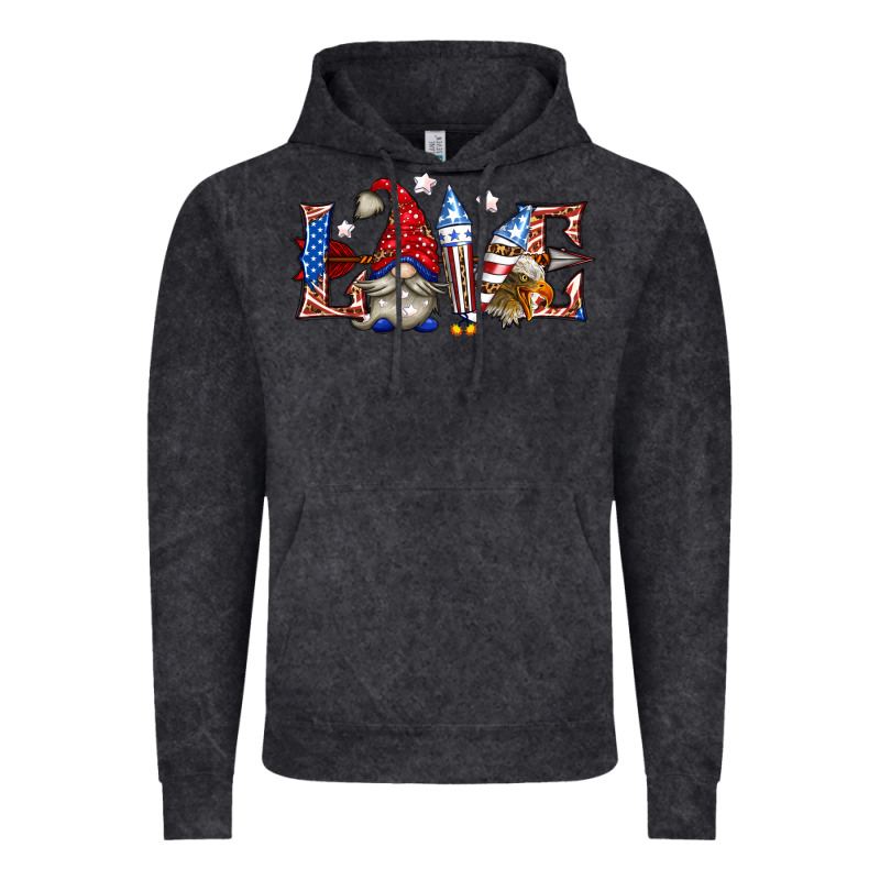 Love 4th July With Gnome Billie Wilder Vintage Hoodie by texasbilliewilder | Teevron