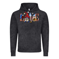 Vintage Black love 4th july with gnome billie wilder Vintage Hoodie - texasbilliewilder