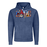Vintage Denim love 4th july with gnome billie wilder Vintage Hoodie - texasbilliewilder