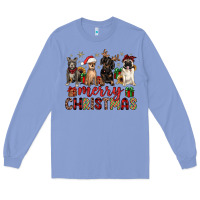 Colony Blue merry christmas chihuahua pitbull pug dachshund Long Sleeve Tee - JahusDesignShop