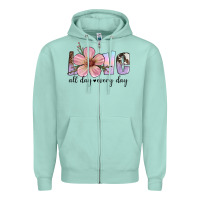 Seafoam love all day every day Zipper Hoodie - Artiststas