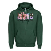Sports Green love all day every day Zipper Hoodie - Artiststas