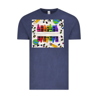 Vintage Denim Personalized Crayons Vintage Tee - texasbilliewilder