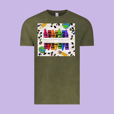 Personalized Crayons Vintage Tee Designed By Texasbilliewilder