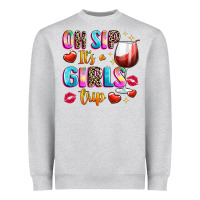 Heather Grey oh sip its a girls Heavyweight Sweatshirt - texasbilliewilder