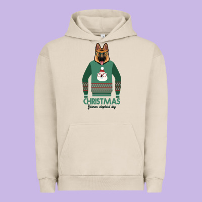 German Shepherd Dog Christmas Urban Hoodie Designed By Bettercallsaul