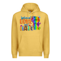 Antique Gold Spread Love Not Hate Premium Hoodie - BundleAndBundleShop