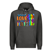 Charcoal Heather Spread Love Not Hate Premium Hoodie - BundleAndBundleShop