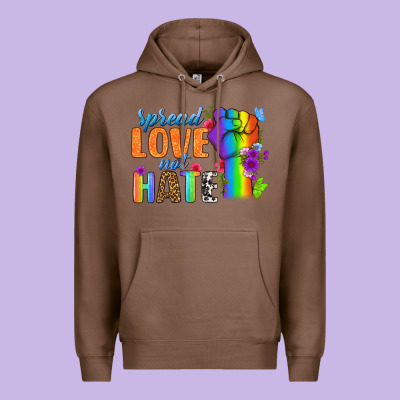 Spread Love Not Hate Premium Hoodie Designed By Bundleandbundleshop