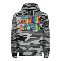 Slate Camo Spread Love Not Hate Premium Hoodie - BundleAndBundleShop